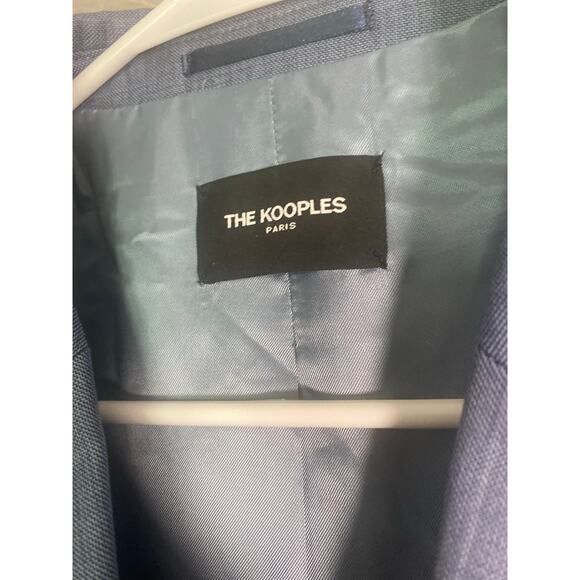 The Kooples Micro Super 110 Sky Blue Wool Blazer Jacket EU 50 (US 40) - Picture 8 of 10